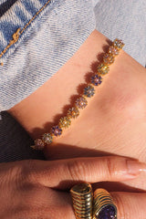 Daisy Studs Anklet ~ Silver - Shake Your Bon Bon