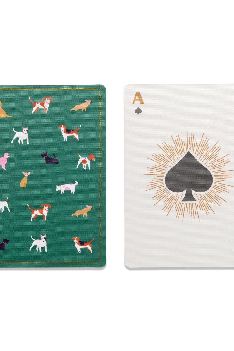 Practice your poker face or go fish in style! Whether you win or lose, our playing cards with sleek designs make even a bad hand look good! This is a standard poker size 52 card deck with a gold foil stamped tuck box and gold foil stamped cards that are custom designed and unique to DesignWorks Ink.  Standard poker size 52 card deck Gold foil stamped tuck box Gold foil stamped cards Custom designed