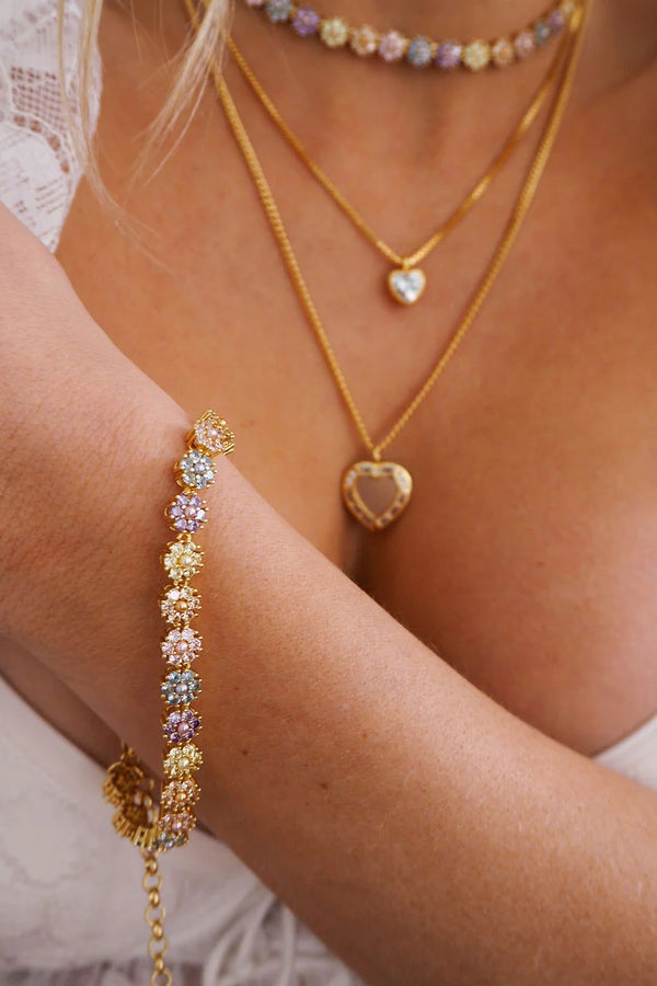 Daisy Studs Anklet ~ Gold