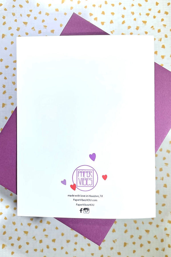 Ah, there's nothing like a mother's love! Guaranteed to bring a smile and a giggle to any changer of diapers, this hand-drawn greeting card is perfect for Mother's Day or any day when you need to show a Mama some love!  Hand-drawn design Made with love in Houston, TX. Blank inside