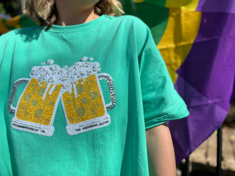 Cerveza Por Favor Sequin Tee