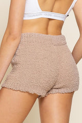 It's all in the name... you'll be living in these perfect berber fleece lounge shorts! Featuring an adjustable waist drawstring, these gems are just too soft (and cute) to be true. Seriously, you've gotta feel 'em to believe it! Pair it with our Never Take Me Off Hoodie to be the comfiest you've ever been.  Runs true to size, model wearing size small 100% Polyester Matching item available