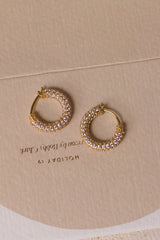 Pave Amalfi Huggies ~ Gold - Shake Your Bon Bon