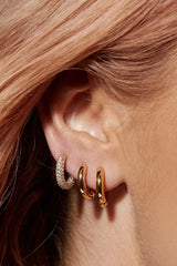 Pave Amalfi Huggies ~ Gold - Shake Your Bon Bon