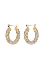 Pave Baby Amalfi Hoops ~ Gold - Shake Your Bon Bon