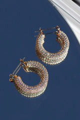 Pave Baby Amalfi Hoops ~ Gold - Shake Your Bon Bon