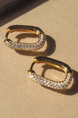 Pave Chain Link Huggies ~ Gold - Shake Your Bon Bon