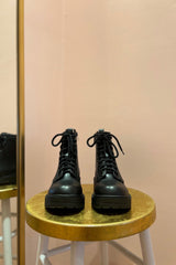 Rendezvous Combat Boot ~ Black - Shake Your Bon Bon