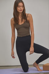 Seamless Scalloped Staple Ribbed Cami - Shake Your Bon Bon