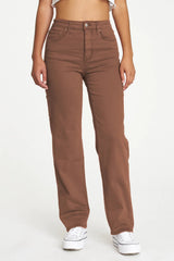 Sundaze Carpenter High Rise Utility Jean ~ Caramel - Shake Your Bon Bon